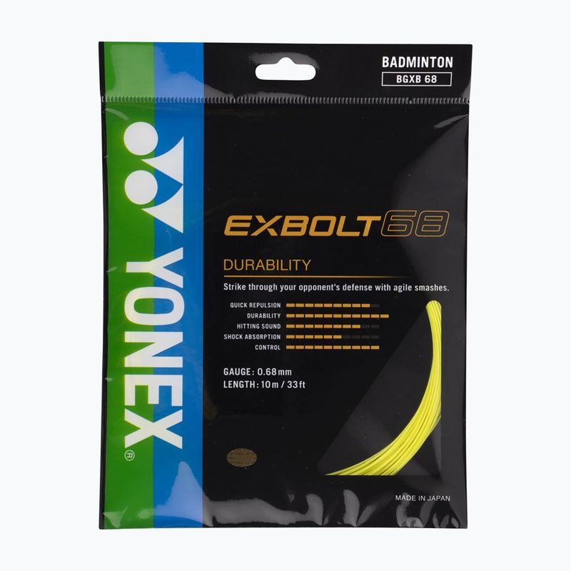 Stygos badmintono raketei YONEX Exbolt 68 Set 10 m yellow 2