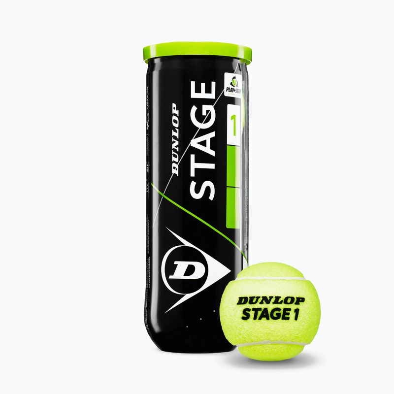 Dunlop Stage 1 vaikų teniso kamuoliukai 3 vnt. žali 601338