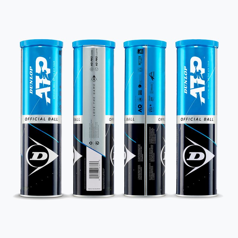 Teniso kamuoliukai Dunlop ATP Tour 4 pack green 3