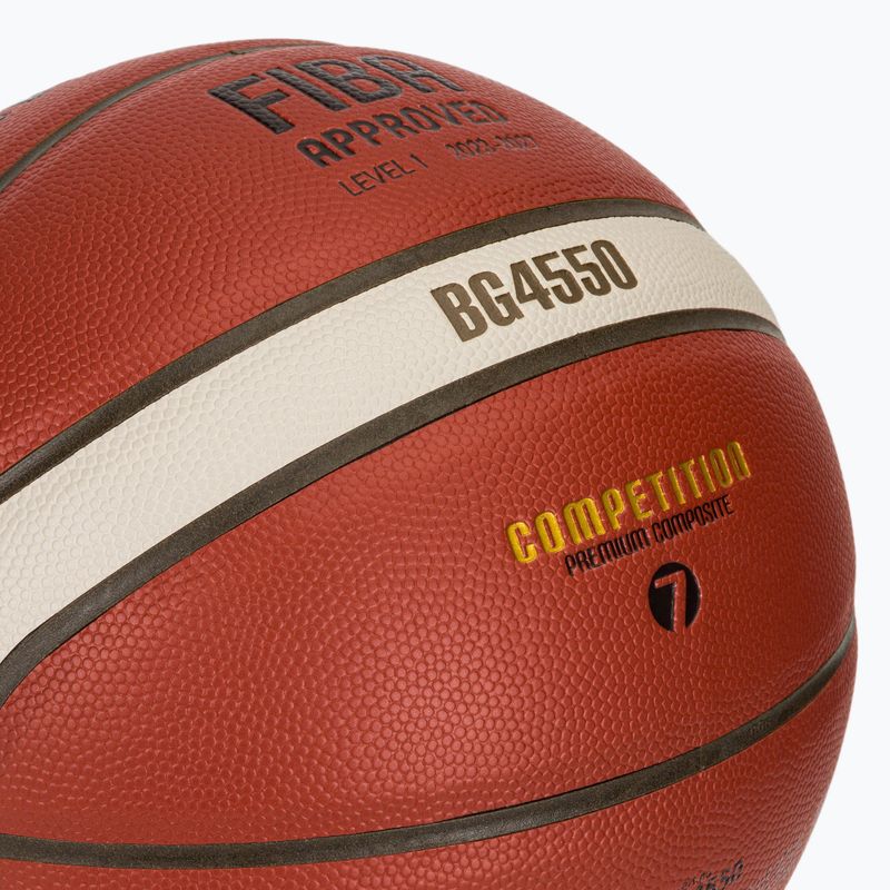Krepšinio kamuolys Molten B7G4550 FIBA brown dydis 7 3