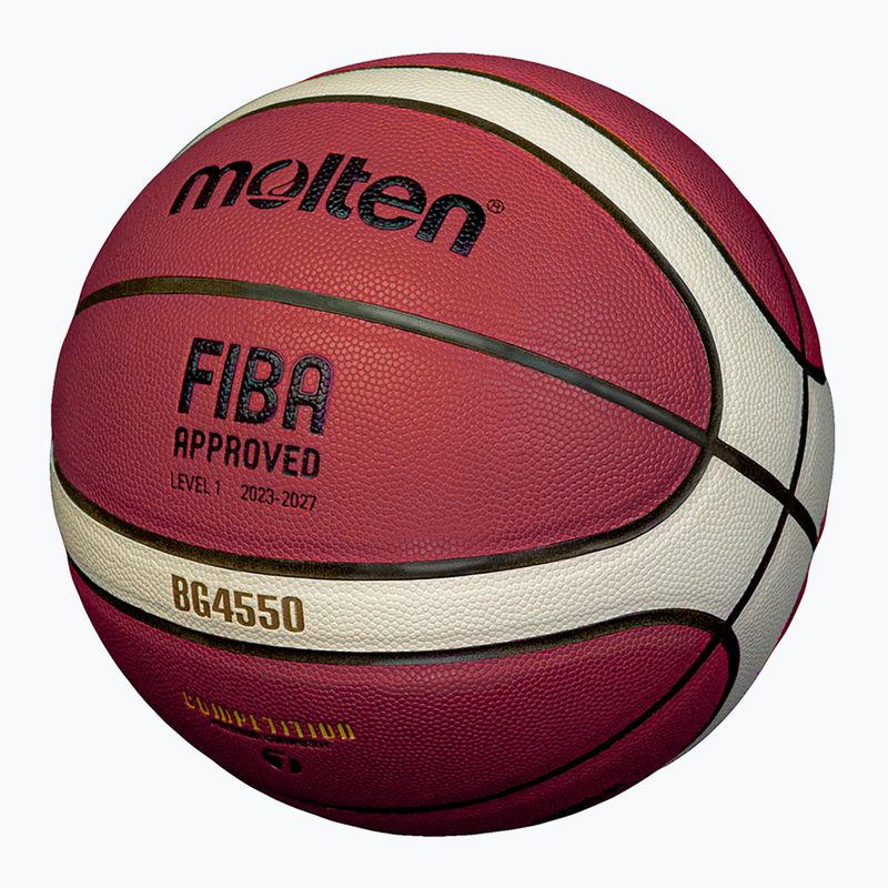 Krepšinio kamuolys Molten B7G4550 FIBA brown dydis 7 2