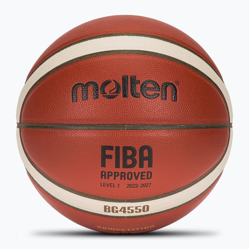 Krepšinio kamuolys Molten B6G4550 FIBA brown dydis 6