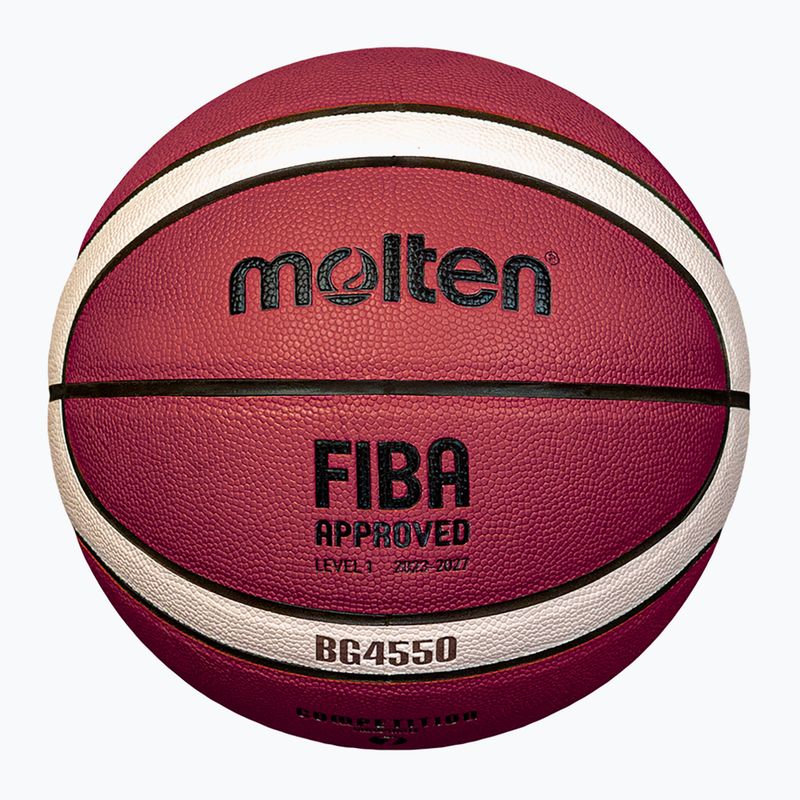 Krepšinio kamuolys Molten B6G4550 FIBA brown dydis 6