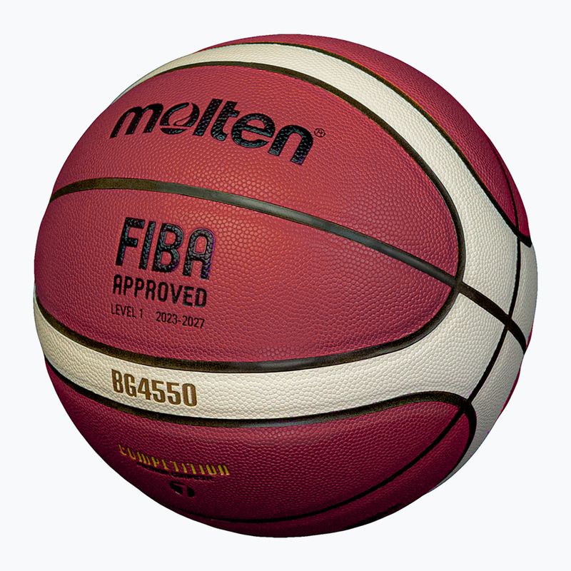 Krepšinio kamuolys Molten B7G4050 FIBA brown dydis 7 2