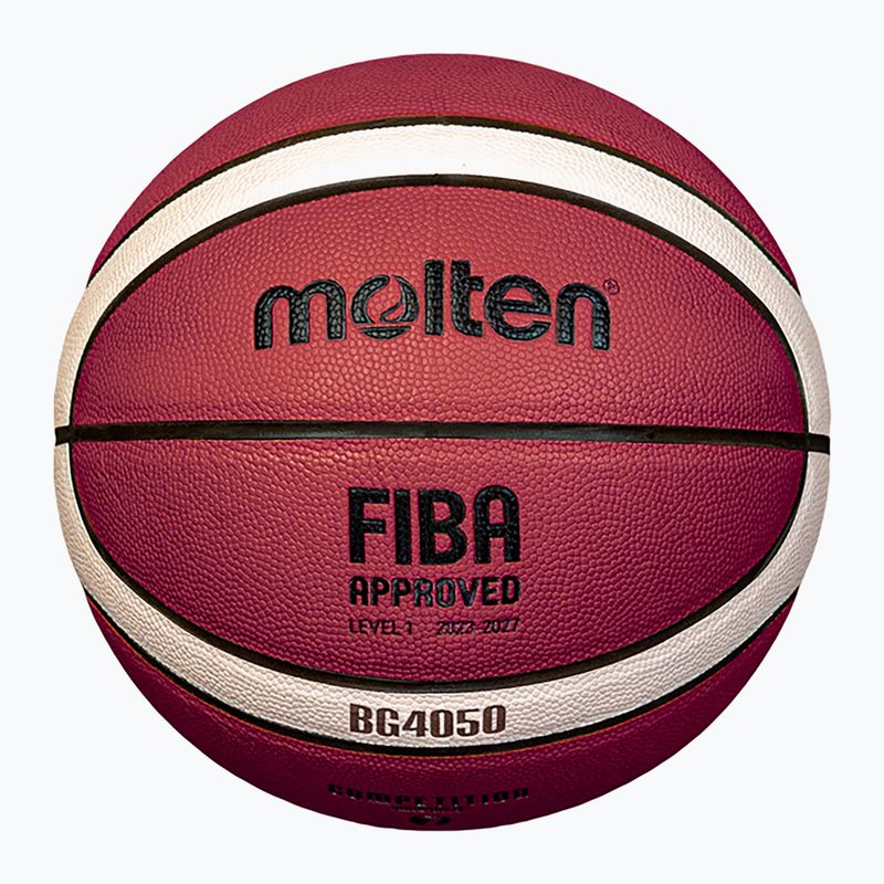 Krepšinio kamuolys Molten B5G4050 FIBA brown dydis 5