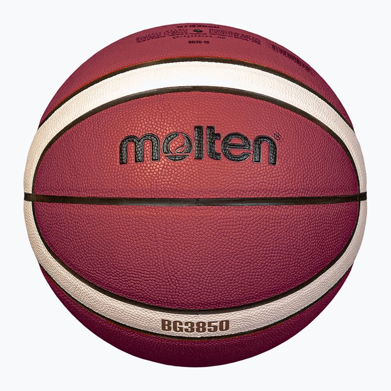 Krepšinio kamuolys Molten B7G3850 FIBA brown dydis 7 2