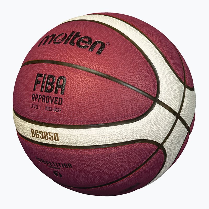 Krepšinio kamuolys Molten B7G3850 FIBA brown dydis 7 3
