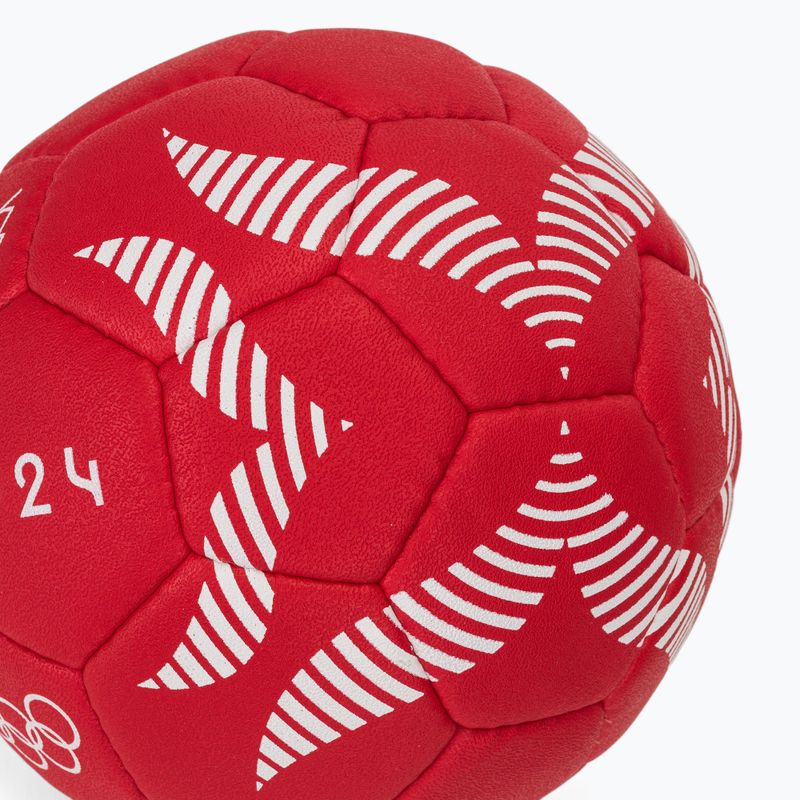 Rankinio kamuolys Molten H3A5000-S4F IHF OFFICIAL BALL PARIS 2024 red dydis 3 4