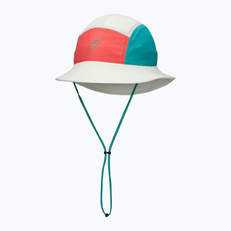 Skrybėlė ASICS Bucket birch/coral reef/wave teal