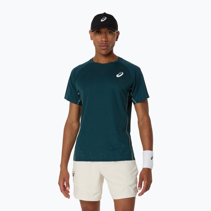 Vyriški teniso marškinėliai ASICS Match Actibreeze Top saxon green