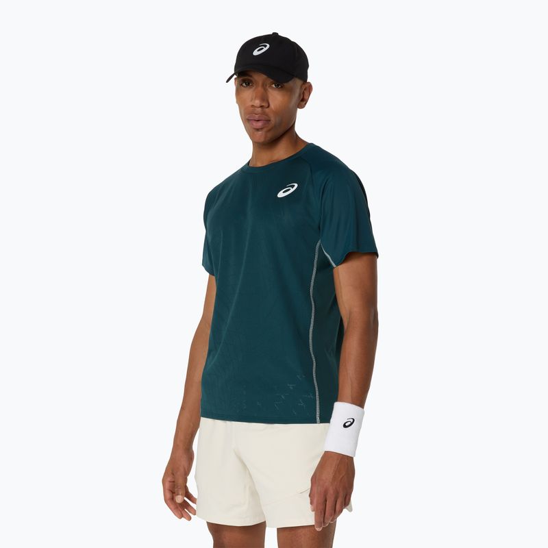 Vyriški teniso marškinėliai ASICS Match Actibreeze Top saxon green 4