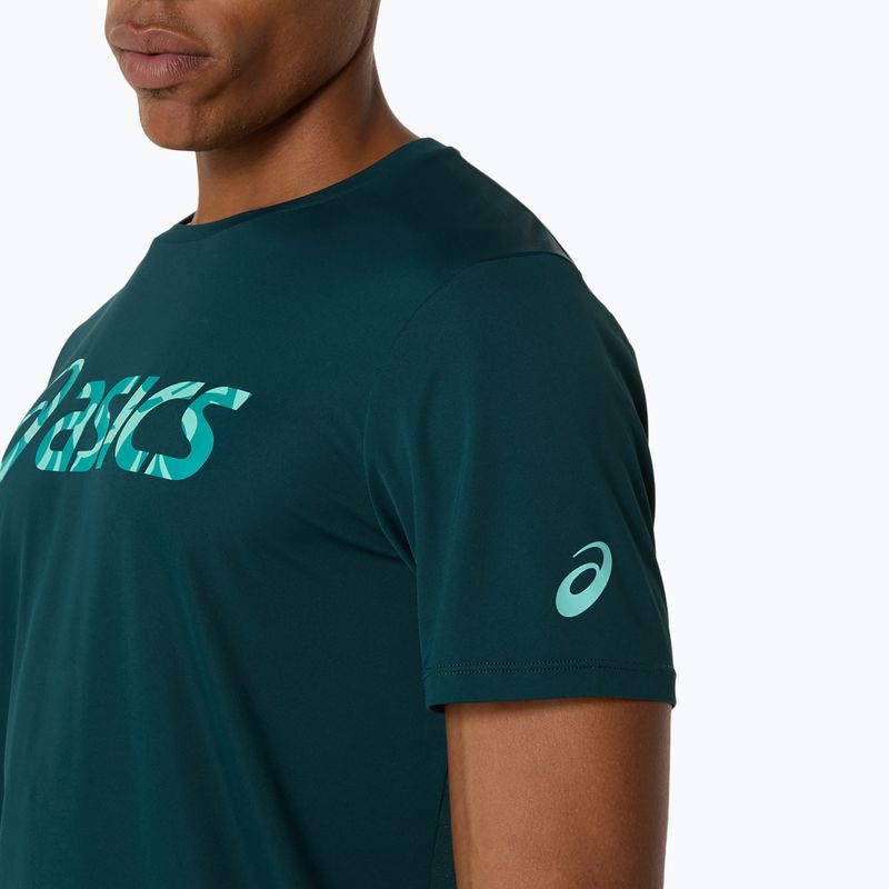 Vyriški teniso marškinėliai ASICS Match Seasonal Graphic Tee saxon green 5