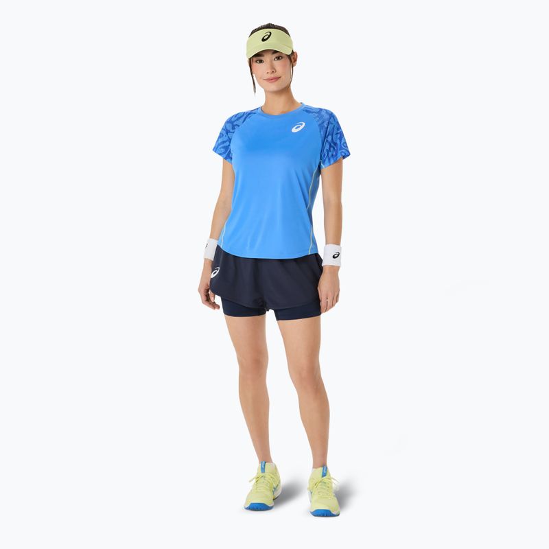 Moteriški teniso marškinėliai ASICS Game Top blue coast 2