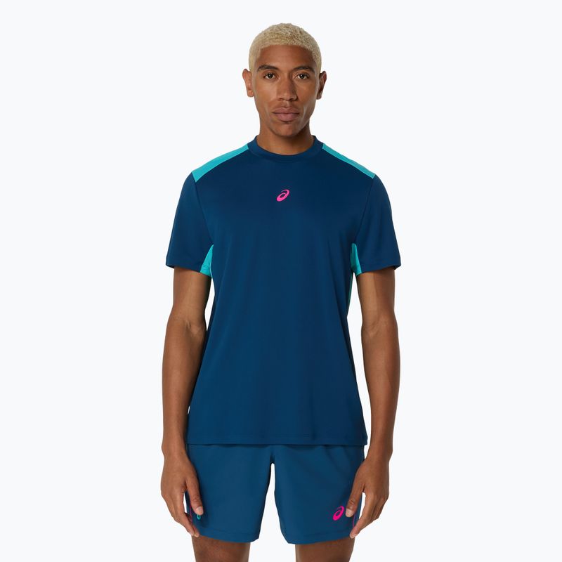Vyriški teniso marškinėliai ASICS Padel Court Top mako blue