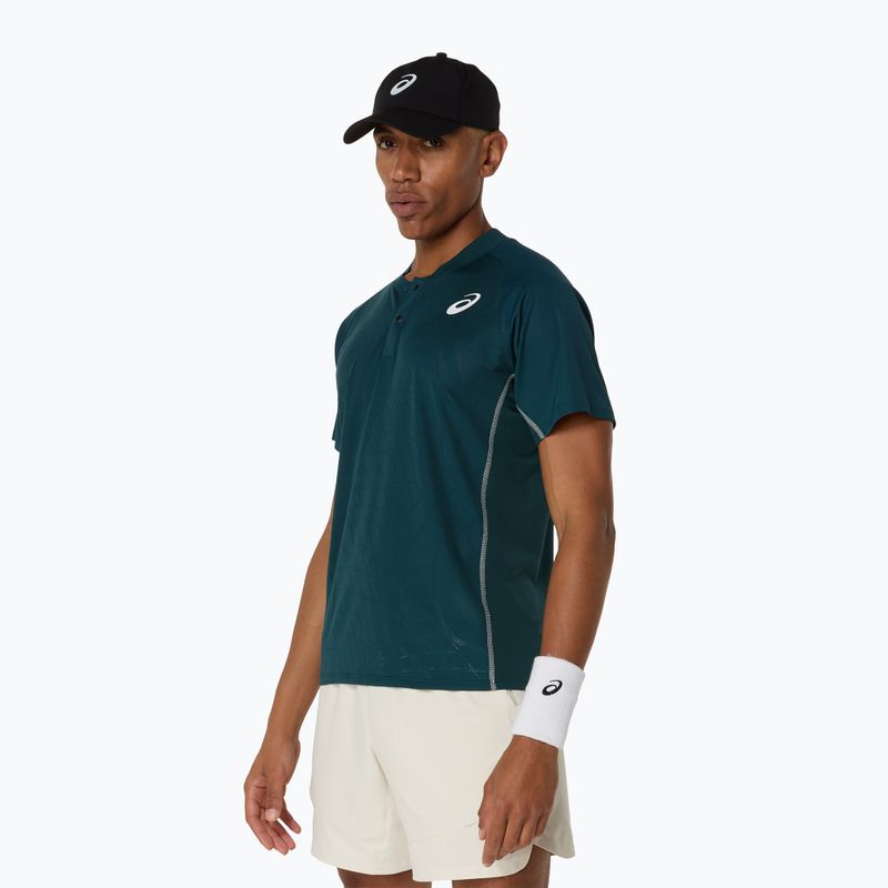 Vyriški polo marškinėliai ASICS Match Actibreeze Polo saxon green 4