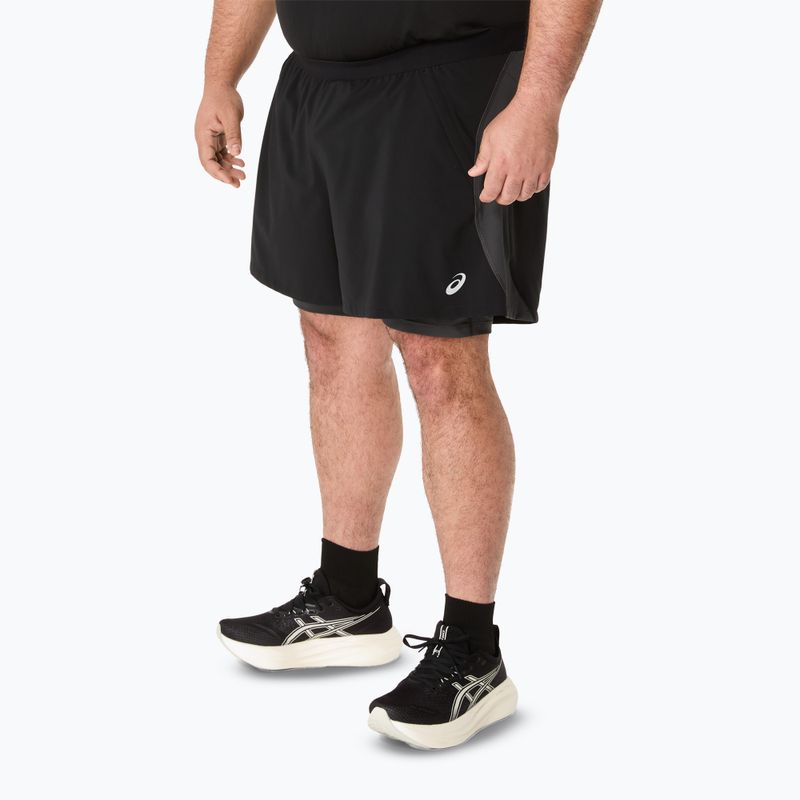 Vyriški bėgimo šortai ASICS Road 2N1 5IN performance black/graphite grey 4