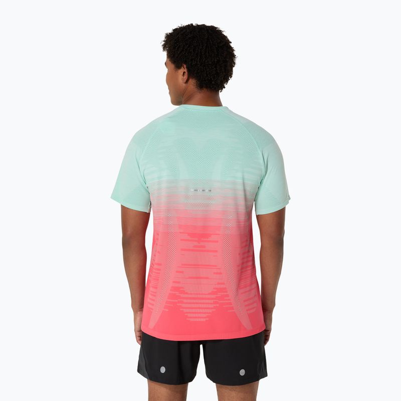 Vyriški bėgimo marškinėliai ASICS Seamless performance coral reef/oasis green 3