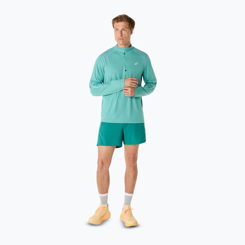 Vyriški bėgimo marškinėliai ilgomis rankovėmis ASICS Road Lite-Show 1/2 Zip light teal 2