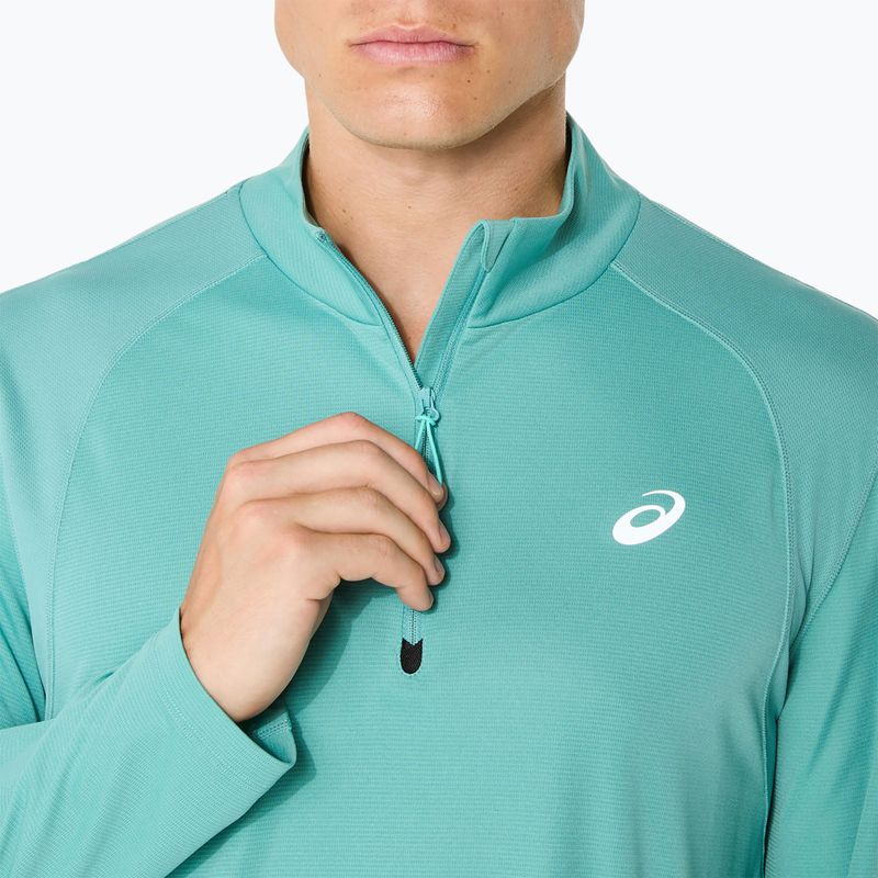Vyriški bėgimo marškinėliai ilgomis rankovėmis ASICS Road Lite-Show 1/2 Zip light teal 5