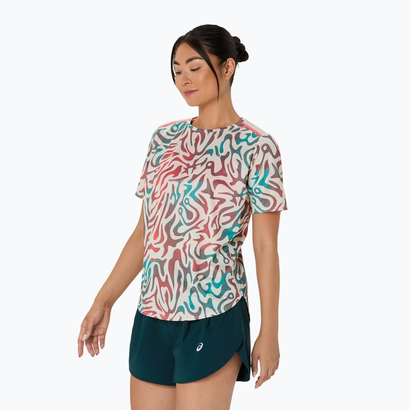 Moteriški begimo marškinėliai ASICS Road All Over Print Top birch 4