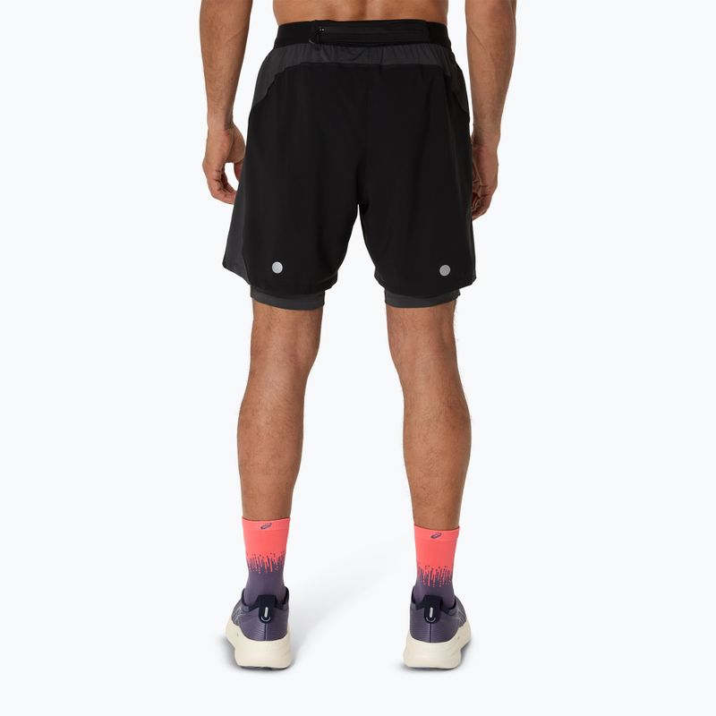 Vyriški bėgimo šortai ASICS Road 2N1 7IN performance black/graphite grey 3