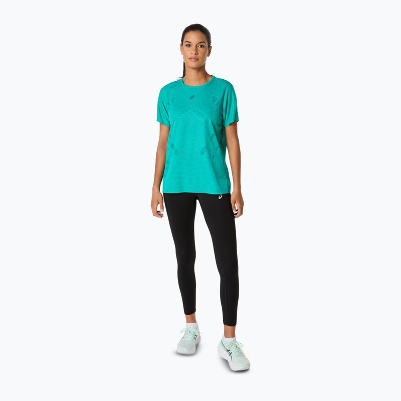 Moteriški bėgimo marškinėliai ASICS Metarun SS Top wave teal 2