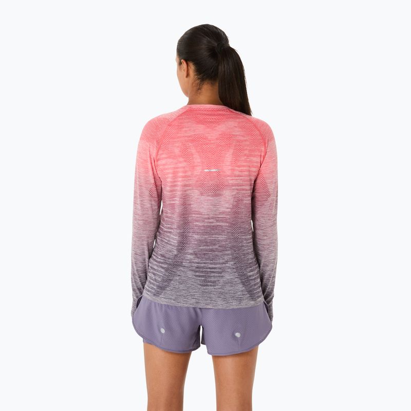 Moteriški bėgimo marškinėliai ilgomis rankovėmis ASICS Seamless coral reef/greyish purple 3