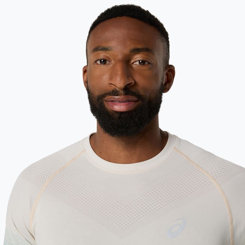 Vyriški bėgimo marškinėliai ilgomis rankovėmis ASICS Seamless birch/oasis green 5