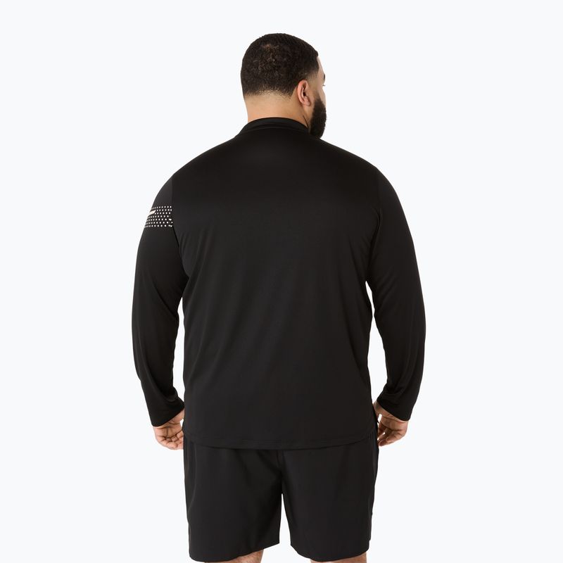 Vyriški bėgimo marškinėliai ilgomis rankovėmis ASICS Icon LS 1/2 Zip performance black 3