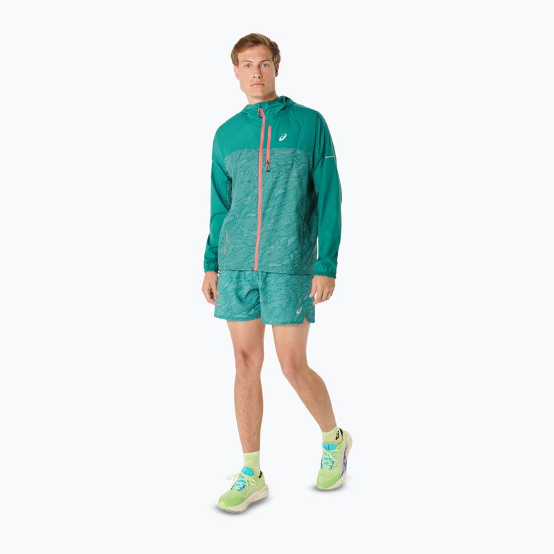 Vyriška bėgimo striukė ASICS Fujitrail Packable rainy lake/birch 2