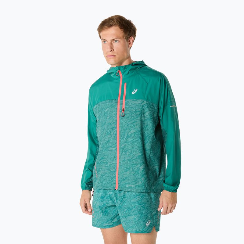 Vyriška bėgimo striukė ASICS Fujitrail Packable rainy lake/birch 4