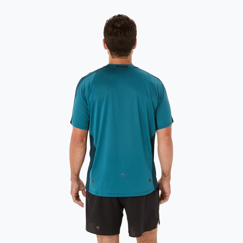 Vyriški bėgimo marškinėliai ASICS Fujitrail Elite Top atlantis blue/saxon green 3