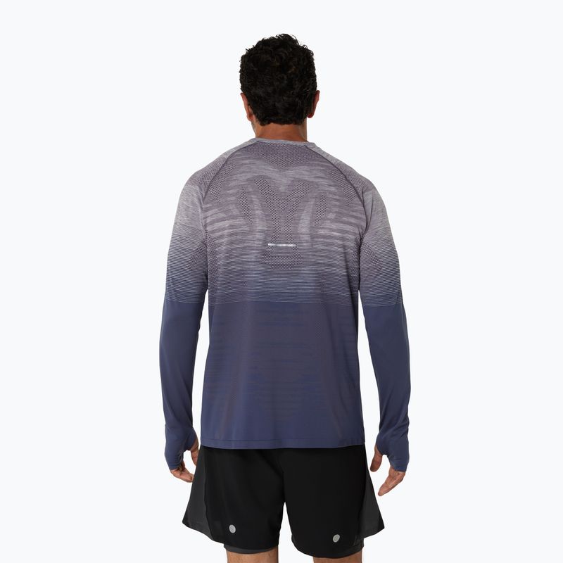 Vyriški bėgimo marškinėliai ilgomis rankovėmis ASICS Seamless lavender grey/indigo fog 3