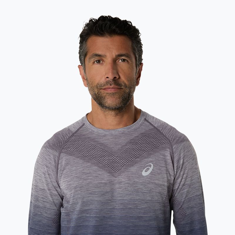 Vyriški bėgimo marškinėliai ilgomis rankovėmis ASICS Seamless lavender grey/indigo fog 5