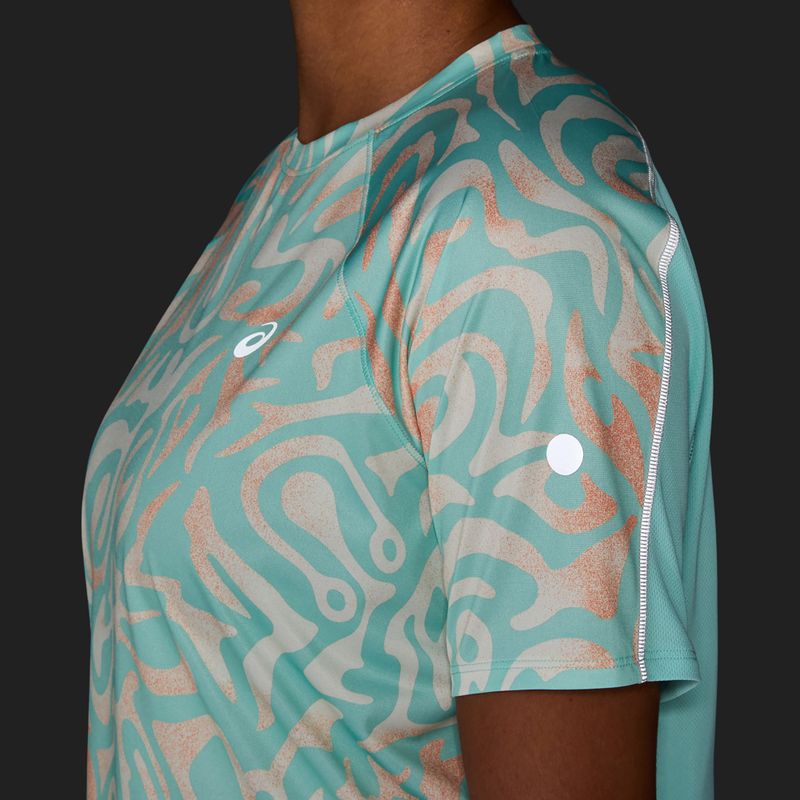 Moteriški bėgimo marškinėliai ASICS Road Lite-Show oasis green/multi color 7