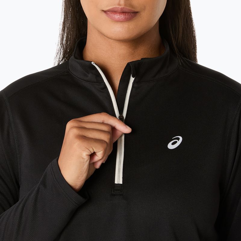 Moteriški bėgimo marškinėliai ilgomis rankovėmis ASICS Icon 1/2 Zip LS Top performance black 4
