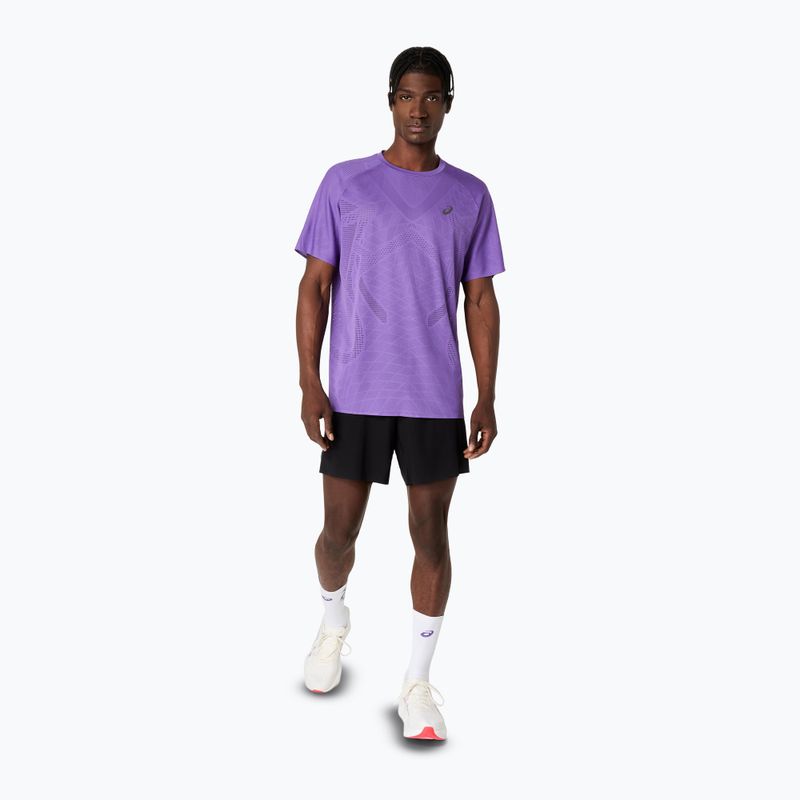 Vyriški bėgimo marškinėliai ASICS Metarun SS Top edo purple 2