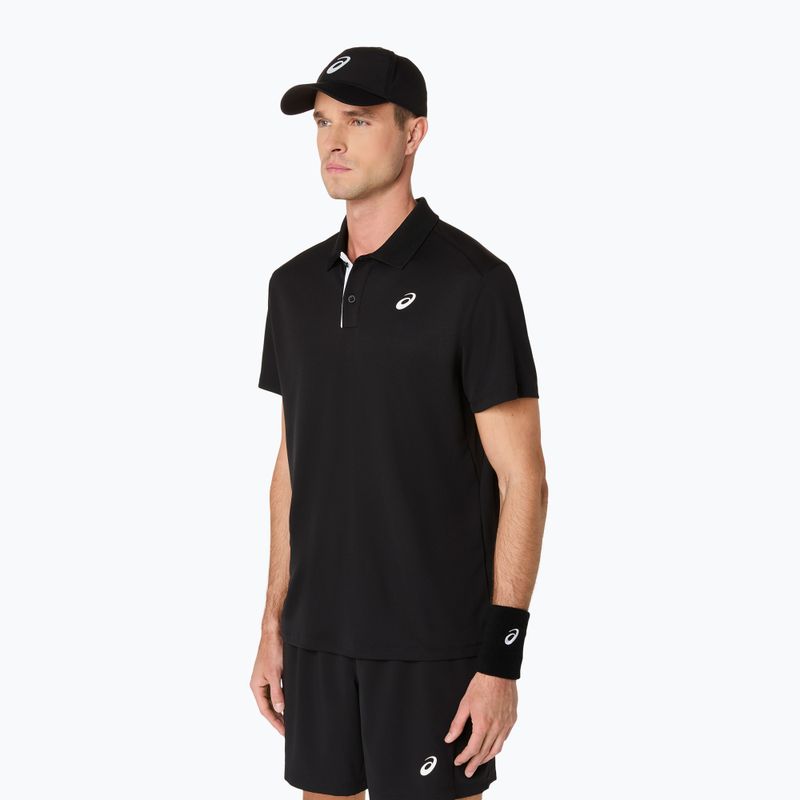 Vyriški polo marškinėliai ASICS Court Polo performance black 4