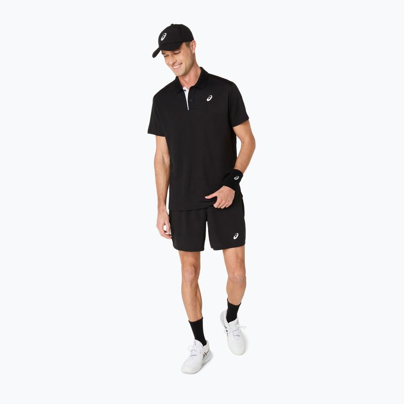Vyriški polo marškinėliai ASICS Court Polo performance black 5