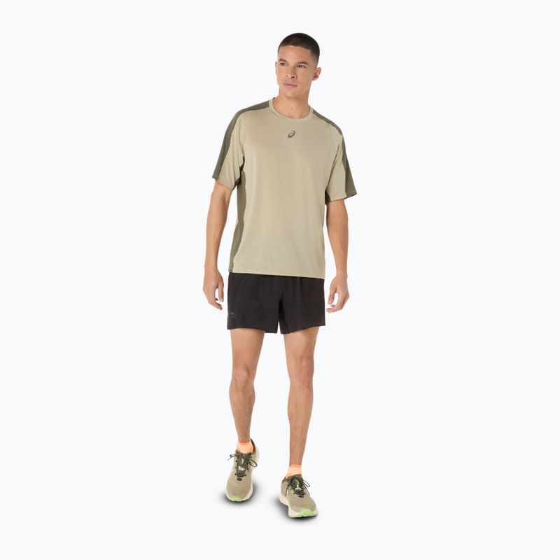 Vyriški bėgimo marškinėliai ASICS Fujitrail Elite Top khaki/mantle green 2