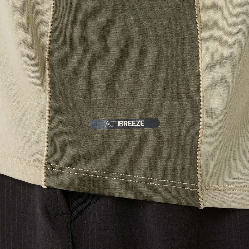 Vyriški bėgimo marškinėliai ASICS Fujitrail Elite Top khaki/mantle green 7
