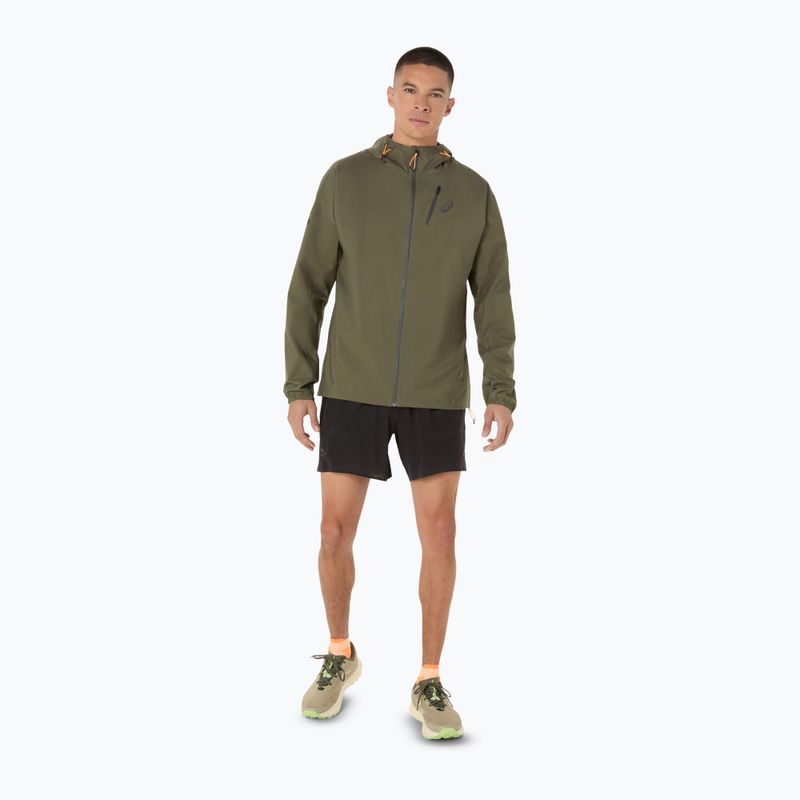 Vyriška bėgimo striukė ASICS Fujitrail Elite Waterproof mantle green 2