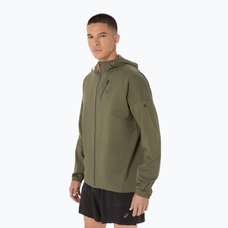 Vyriška bėgimo striukė ASICS Fujitrail Elite Waterproof mantle green 4