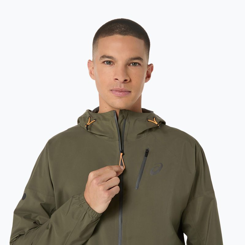 Vyriška bėgimo striukė ASICS Fujitrail Elite Waterproof mantle green 5