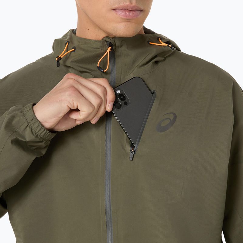 Vyriška bėgimo striukė ASICS Fujitrail Elite Waterproof mantle green 6