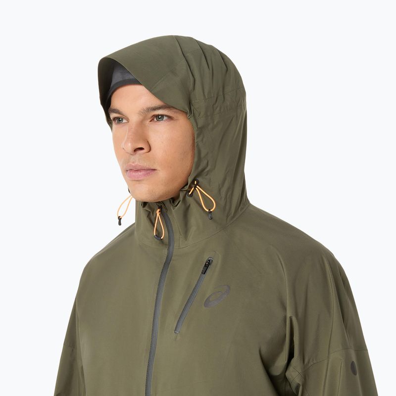 Vyriška bėgimo striukė ASICS Fujitrail Elite Waterproof mantle green 7