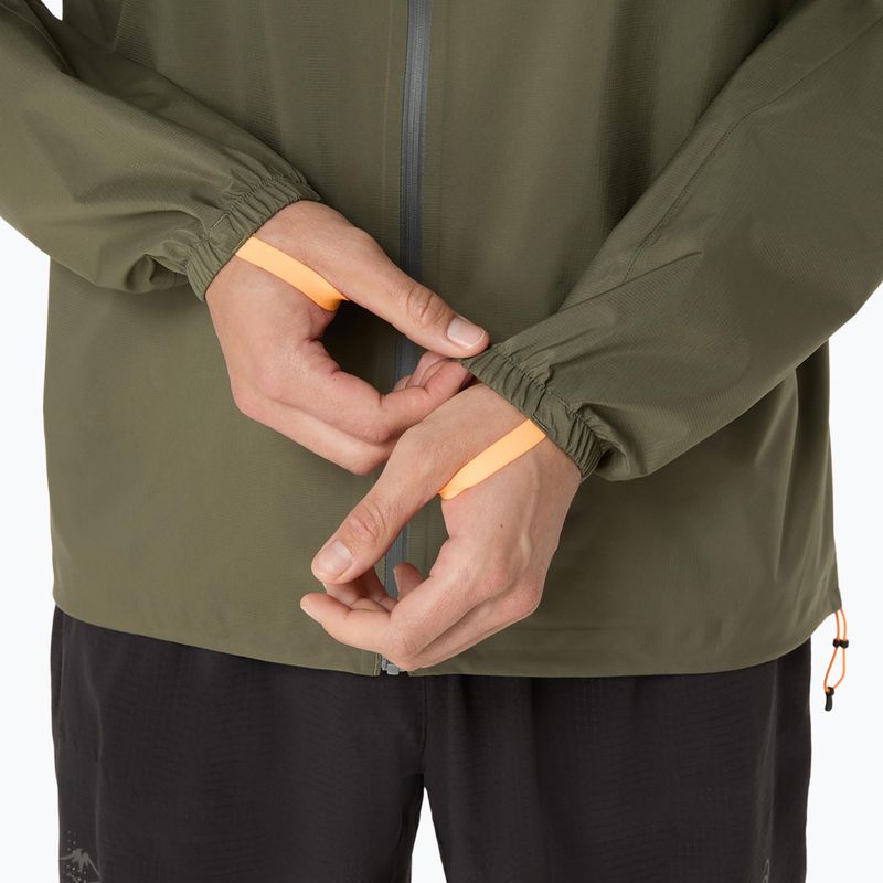 Vyriška bėgimo striukė ASICS Fujitrail Elite Waterproof mantle green 9