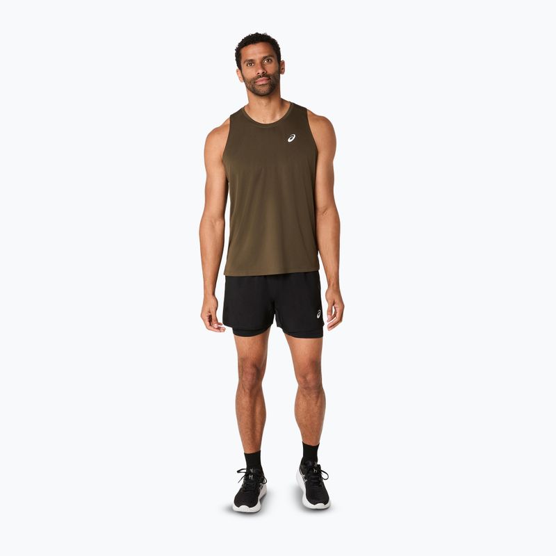 Vyriški bėgimo marškinėliai ASICS Core Singlet brown stone 2