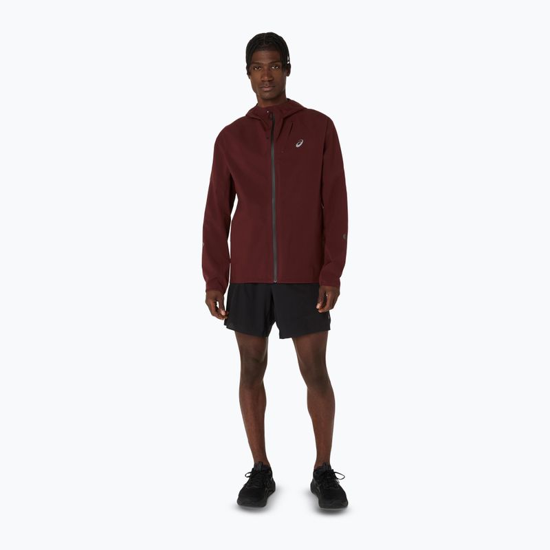 Vyriška bėgimo striukė ASICS Metarun Waterproof dark red planet 2