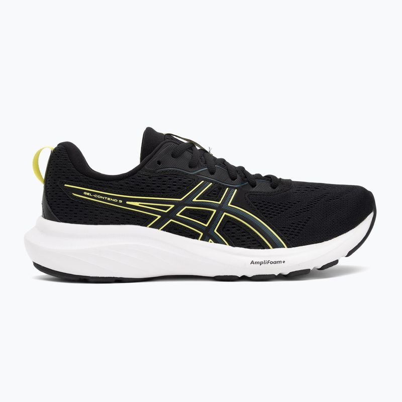 Vyriški bėgimo bateliai ASICS Gel-Contend 9 black/citron 2